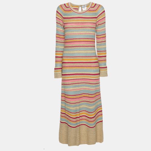 Chanel Multicolor Lurex Striped Knit Long Sleeve Dress M - Chanel - Modalova