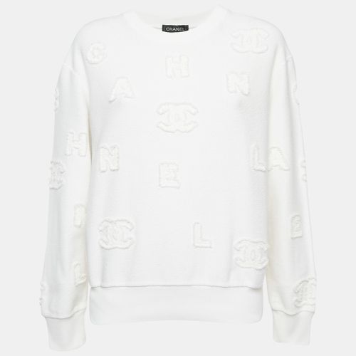 Cotton Knit Logo Applique Detail Sweatshirt M - Chanel - Modalova