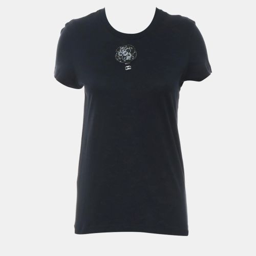 Chanel Dark Blue Cotton Embellished T-Shirt FR Women 38 - Chanel - Modalova