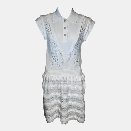 Chanel Collared Knitted Mid-Length Dress - Chanel - Modalova