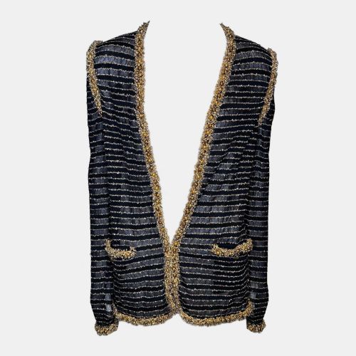 Chanel Metallic Lurex Knit Cardigan with Gold Pearl Buttons - Chanel - Modalova