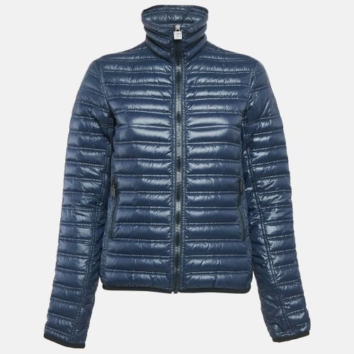 Chanel Navy Blue Nylon Zip-Up Quilted Jacket M - Chanel - Modalova