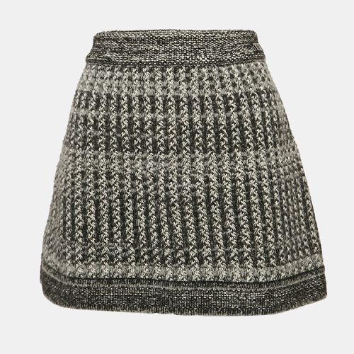 Chanel Black/White Patterned Wool Blend Knit Mini Skirt M - Chanel - Modalova