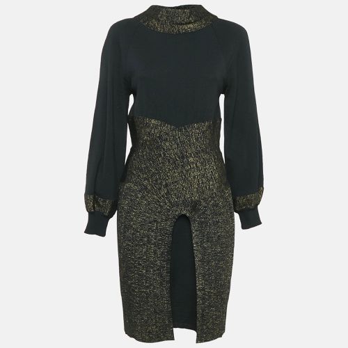 Chanel Black Wool Blend and Lurex Knit High Neck Midi Dress M - Chanel - Modalova