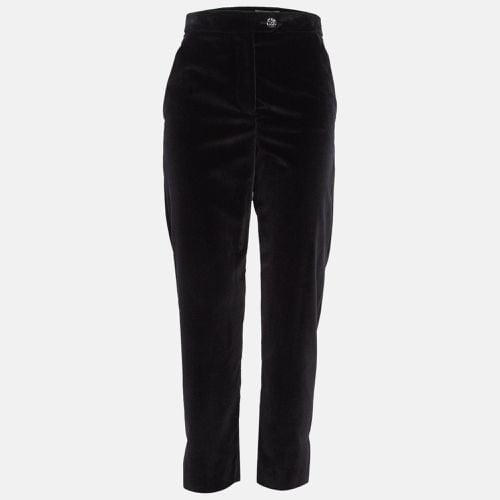 Chanel Black Velvet Button Detail Pants S - Chanel - Modalova