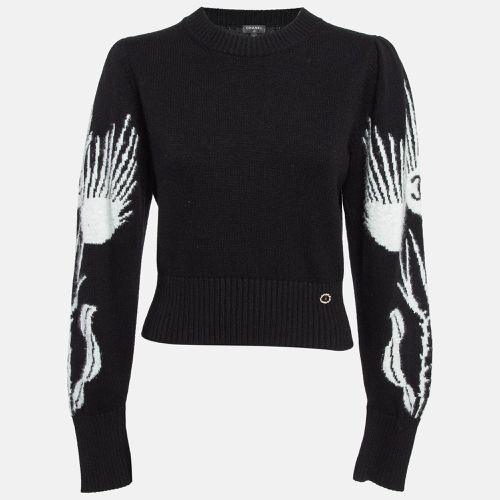 Chanel Black Cashmere Knit Puff Sleeve Sweater S - Chanel - Modalova