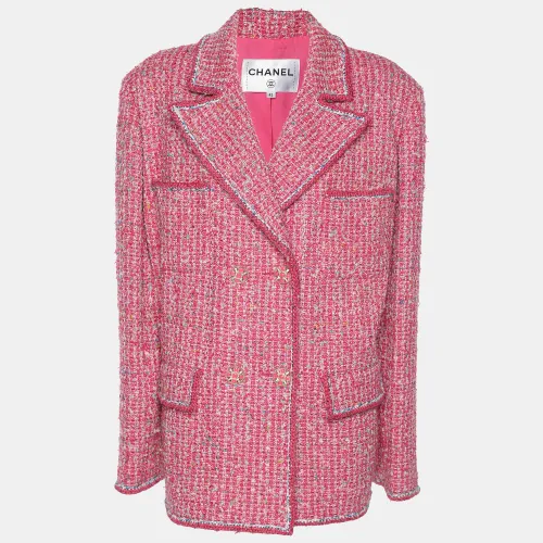 Chanel Pink Tweed Button Jacket M - Chanel - Modalova