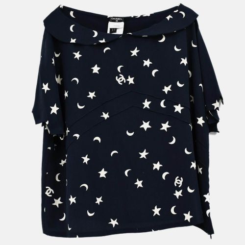 Chanel Short Sleeve Shirt Blouse Top Navy Size 50 - Chanel - Modalova