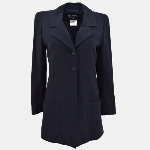 Chanel Single Breasted Jacket Navy - Chanel - Modalova