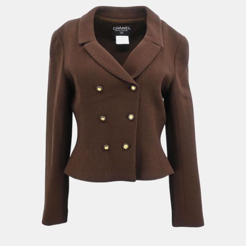 Chanel Brown Double Breasted Jacket Size 42 - Chanel - Modalova