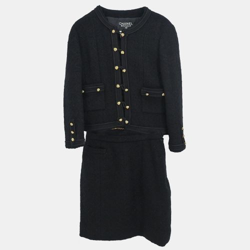 Chanel Black Setup Suit Collarless Jacket & Skirt 38 - Chanel - Modalova