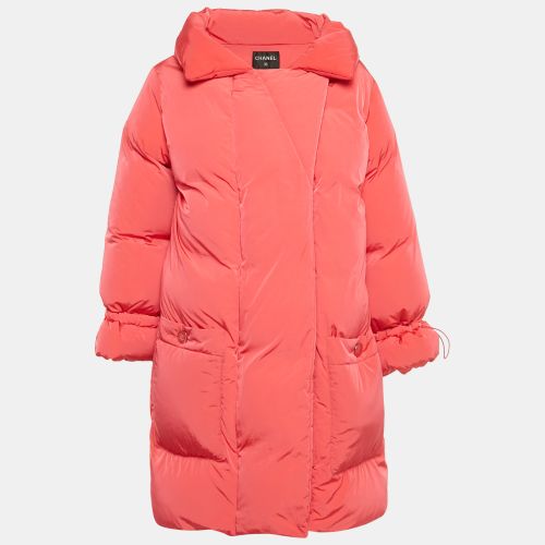 Chanel Pink Nylon Puffer Coat S - Chanel - Modalova