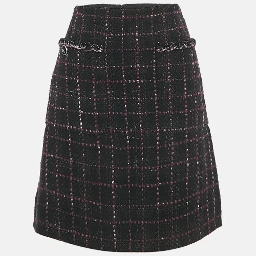 Chanel Black Tweed Mini Skirt S - Chanel - Modalova