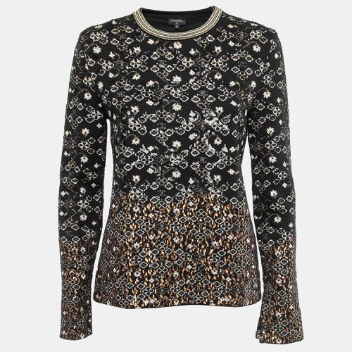 Chanel Black Knit Sequin Embroidered Jumper M - Chanel - Modalova