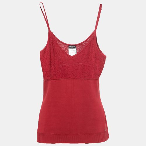 Chanel Burgundy Cotton Knit Camisole L - Chanel - Modalova