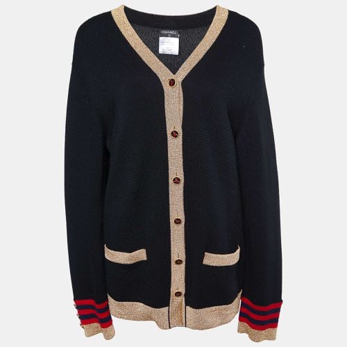 Cashmere & Lurex Knit Button Front Cardigan M - Chanel - Modalova