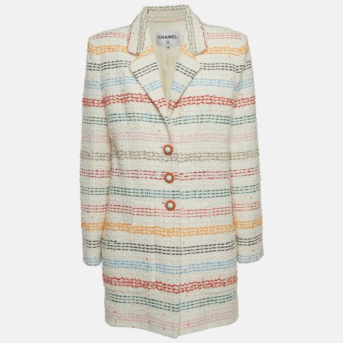 Chanel Multicolor Striped Tweed Long Jacket M - Chanel - Modalova