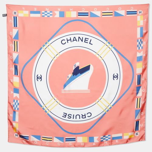 Chanel Coral Pink Chanel Cruise Print Silk Square Scarf - Chanel - Modalova