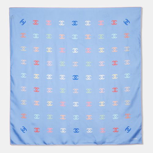 CC Logo Print Silk Square Scarf - Chanel - Modalova