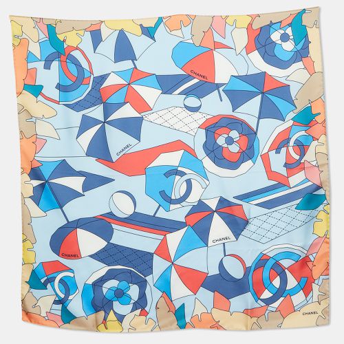 Chanel Multicolor CC Umbrella Print Silk Square Scarf - Chanel - Modalova