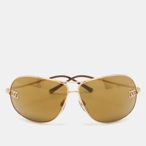 Chanel Gold/Brown 4132 Aviators Sunglasses - Chanel - Modalova