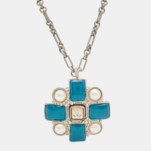 CC Enamel Crystals Tone Necklace - Chanel - Modalova