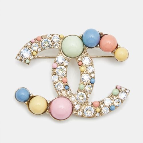 CC Resin Crystals Tone Brooch - Chanel - Modalova