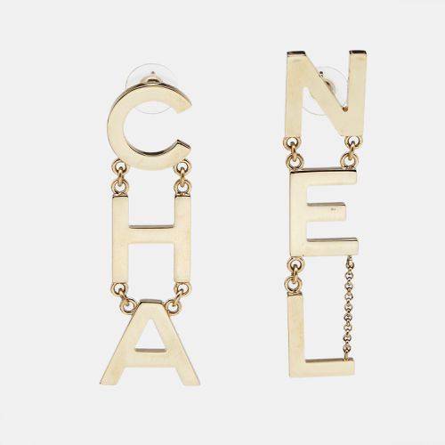 Letter Tone Drop Earrings - Chanel - Modalova