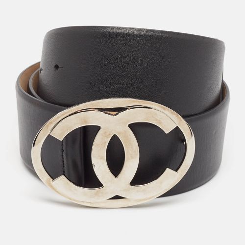 Leather CC Oval Logo Buckle Belt 90CM - Chanel - Modalova