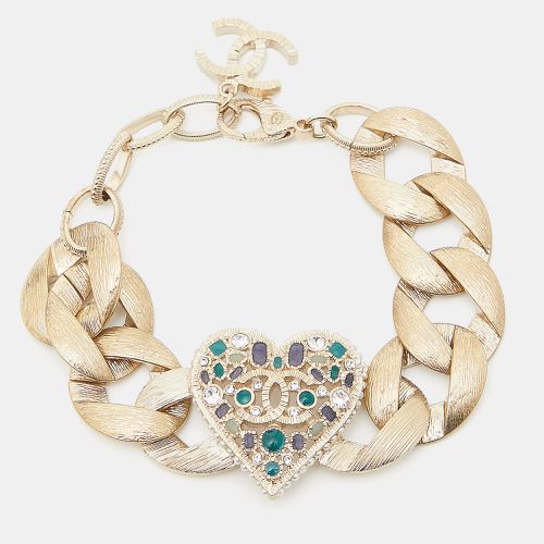 CC Enamel Crystals Faux Pearl Tone Bracelet - Chanel - Modalova