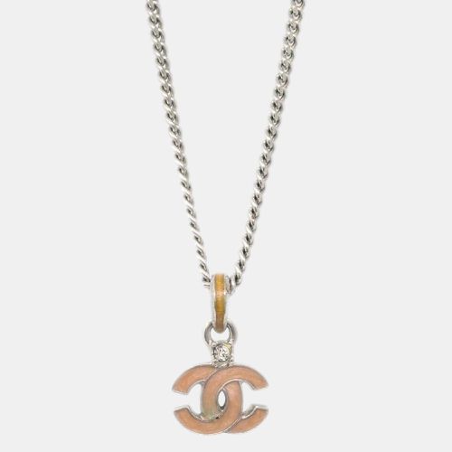 Chanel Rhinestone Silver CC Chain Necklace Pendant 4P - Chanel - Modalova