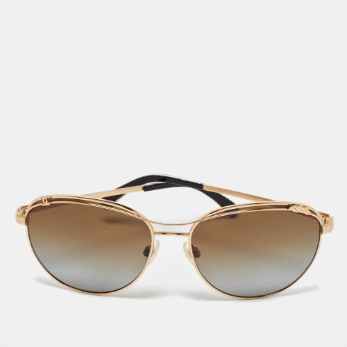 Chanel Gold Tone/Brown Grey Gradient 4188 Aviator Sunglasses - Chanel - Modalova