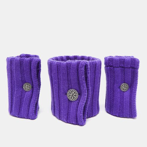 Cashmere Knit Necklap Muffler and Mousquetaire Cuffs - Chanel - Modalova