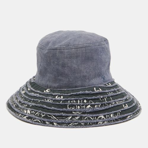 Chanel Blue Denim Patchwork Bucket Hat Size 57 - Chanel - Modalova