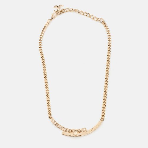 Chanel CC Crystals Gold Tone Choker Necklace - Chanel - Modalova