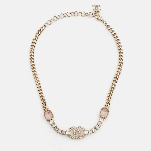 CC Crystals Tone Choker Necklace - Chanel - Modalova