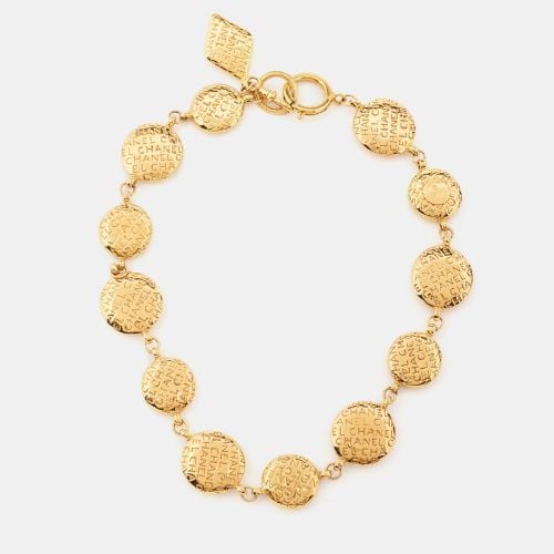 Chanel Logo Gold Tone Necklace - Chanel - Modalova