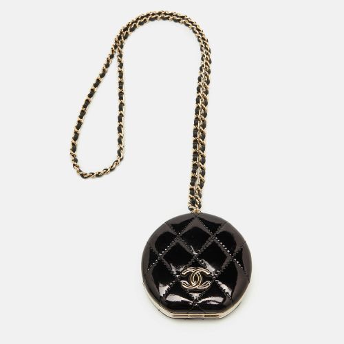 Quilted Patent Leather Round Mirror Chain Bag - Chanel - Modalova