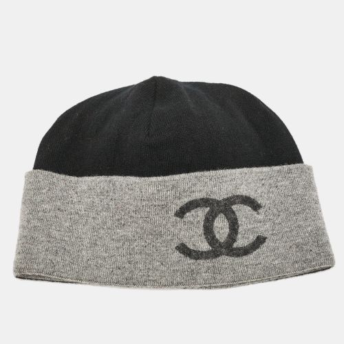 Chanel Black/Grey CC Cashmere Beanie - Chanel - Modalova