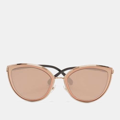 Rose /Brown Mirrored 422 Cat Eye Sunglasses - Chanel - Modalova