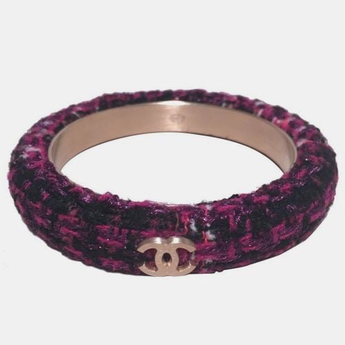 Tweed And Steel Bangle Bracelet - Chanel - Modalova