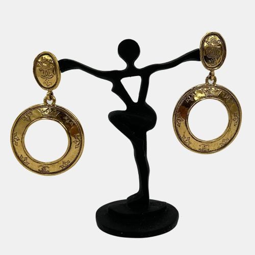 Chanel Vintage Gold Hoop Earrings - Chanel - Modalova