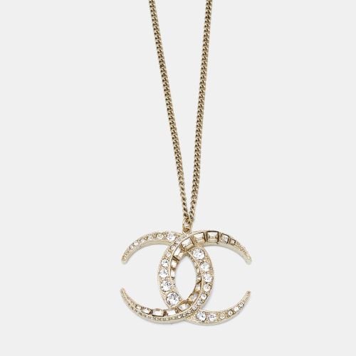 CC Crystals Tone Pendant Necklace - Chanel - Modalova