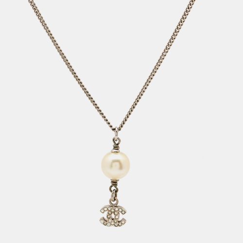 CC Crystals Faux Pearl Tone Necklace - Chanel - Modalova