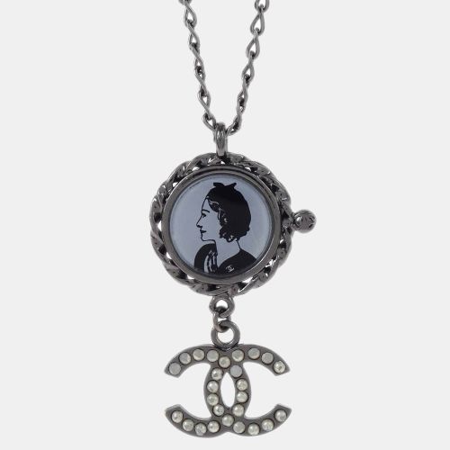 Chanel Mademoiselle CC Silver Pearl Chain Pendant Necklace - Chanel - Modalova