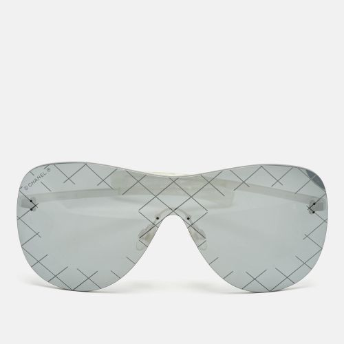 Chanel Dark Grey Mirrored 71158 Runaway Shield Sunglasses - Chanel - Modalova