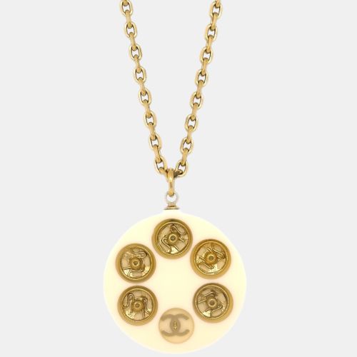 Chanel Pendant Necklace Gold White - Chanel - Modalova