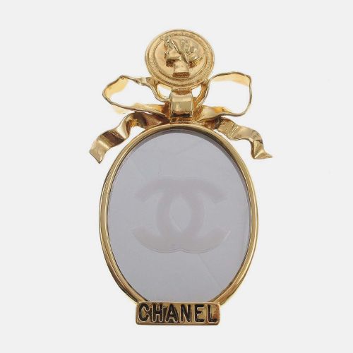 Chanel Bow Mirror Brooch Pin Gold - Chanel - Modalova