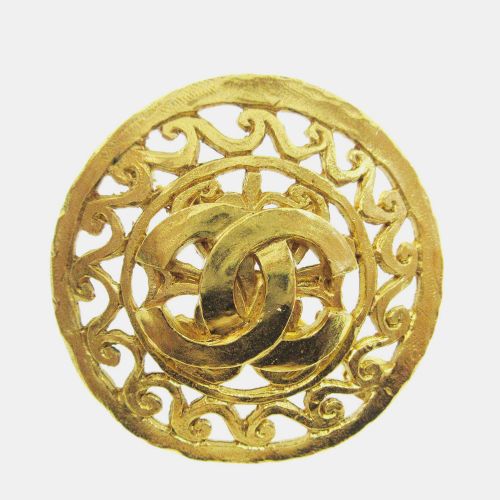 Chanel Medallion Brooch Pin Gold - Chanel - Modalova