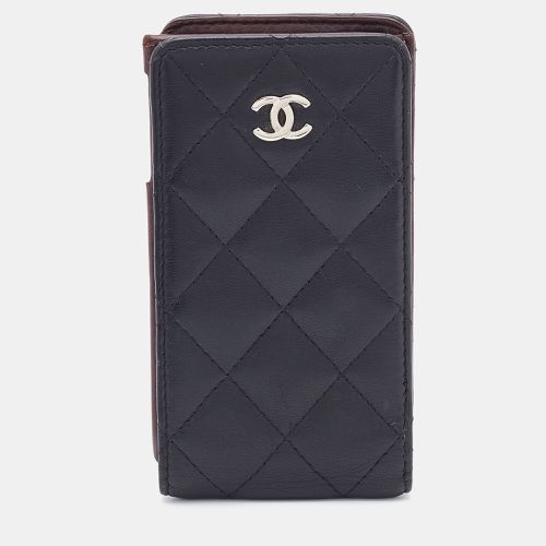 Chanel Black Quilted Leather CC iPhone4/5 Case - Chanel - Modalova